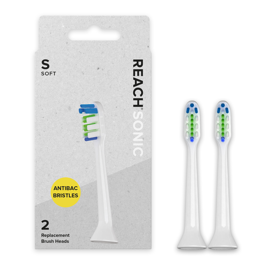 Sonic Antibacterial Replacement Brush Heads, 2 Count