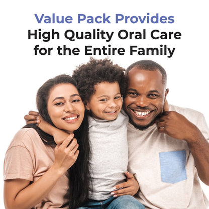 Value Pack Provides high quality oral care for the entire family