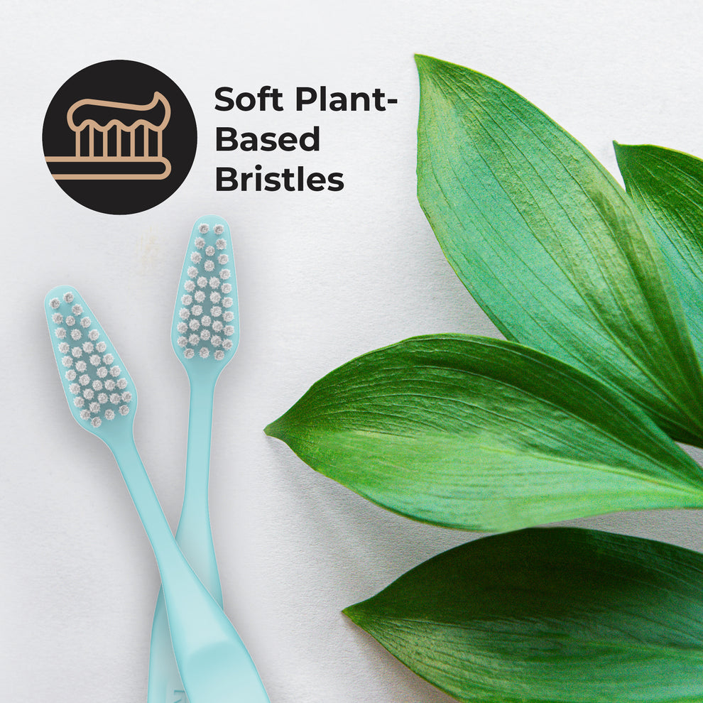 Clean World Plant-Based Toothbrush, Soft Plant-Based Bristles, 3 Count ...